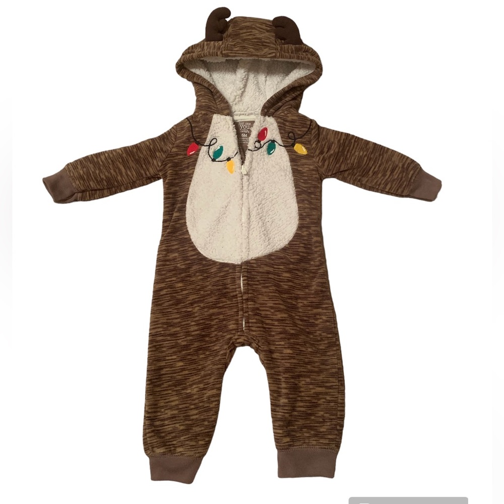 Just One You by Carters Christmas reindeer onesie. Size 6M.